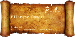 Pilinger Amadil névjegykártya